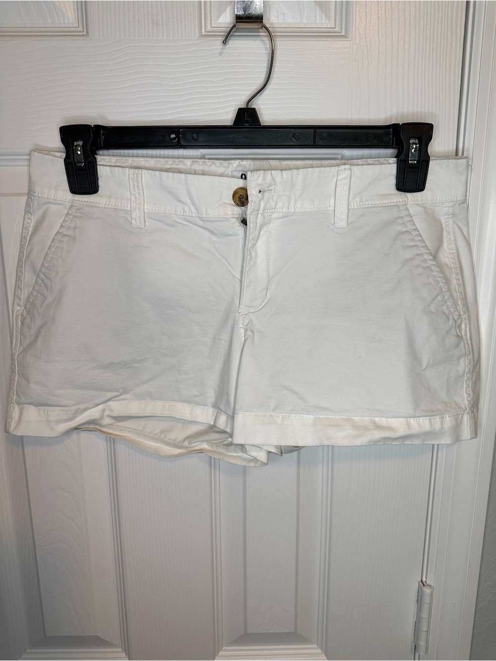 Old Navy White Cotton Bermuda Shorts